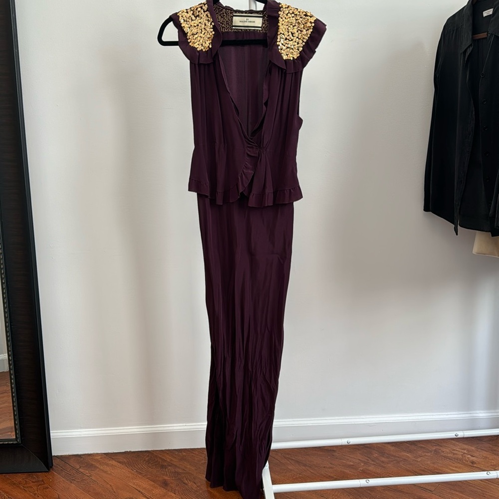 BY MALENE BIRGER SILK EMBELLISHES MAXI DRESS